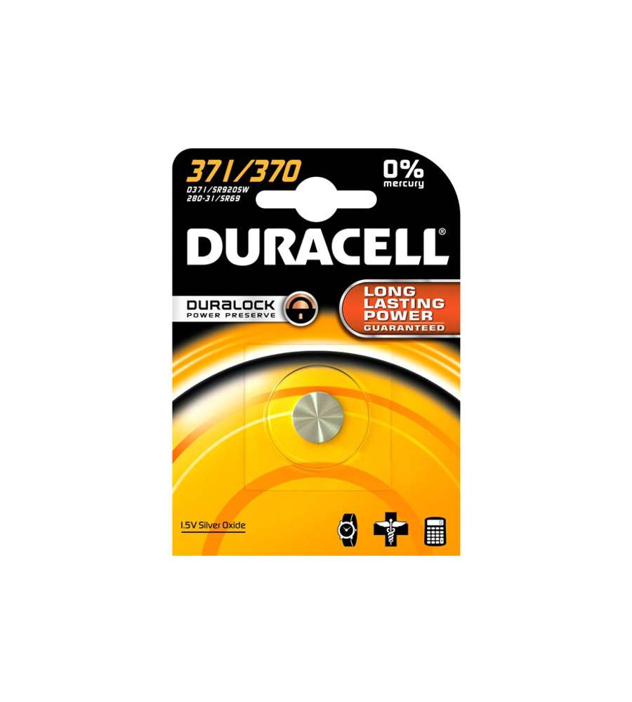 Pila Bottone Ossido Argento     D371/D370 Duracell