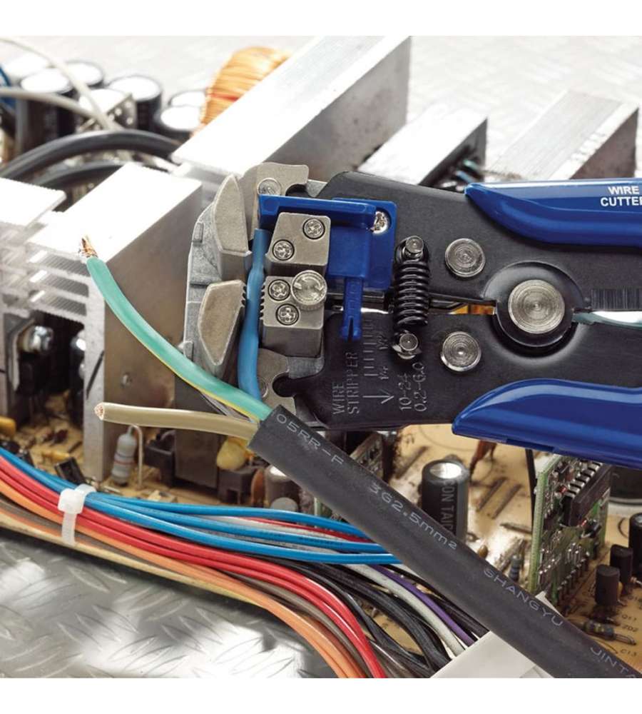 Draper Strumenti 2-in-1 Pinza Spela Fili/Cavi Automatica Blue 35385