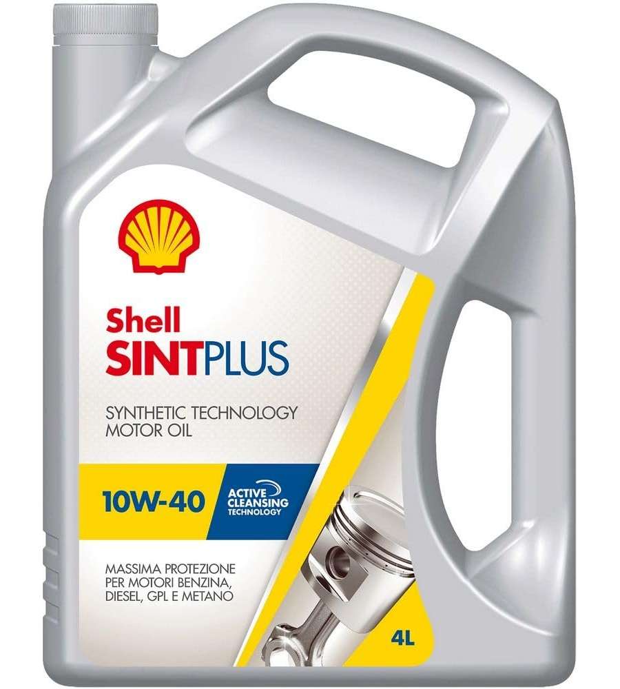 Shell Olio Auto Sint Plus 10W40 - Lubrificante 4 Litri - Alta Performance e Protezione per Motori Benzina e Diesel