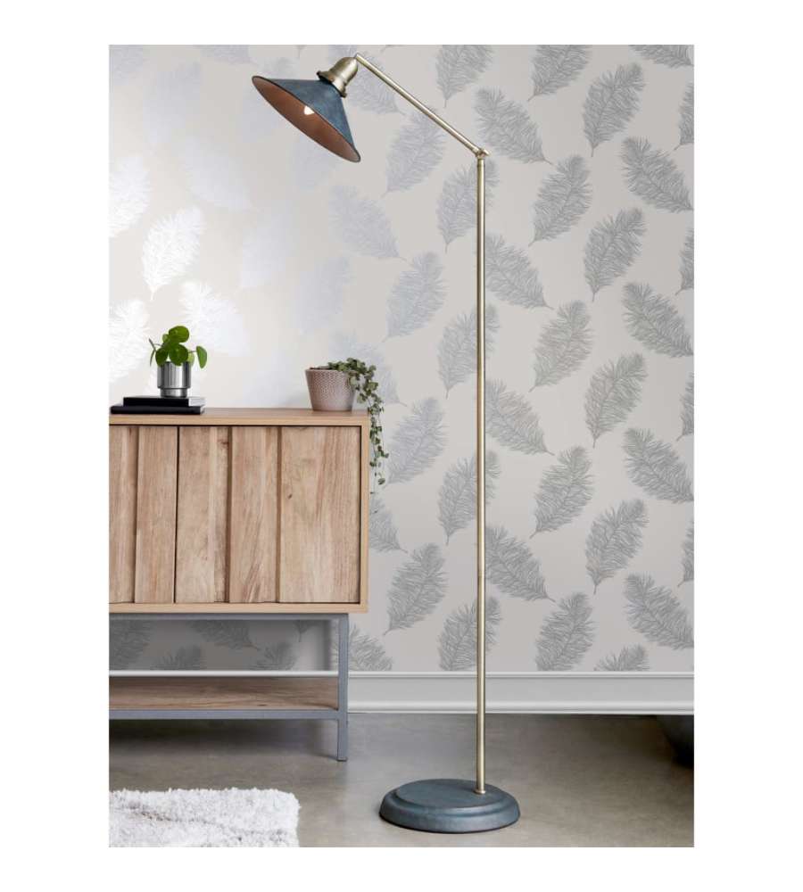 DUTCH WALLCOVERINGS Carta da Parati Fawning Feather Grigio Chiaro