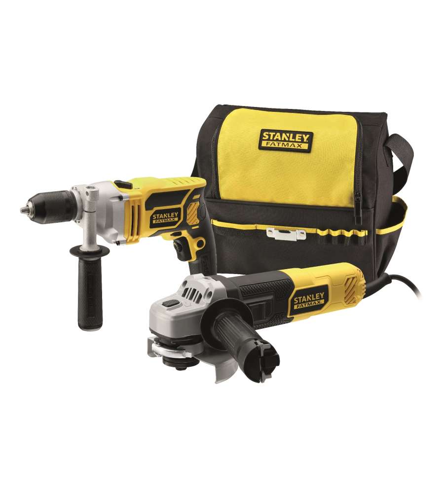 Set Trapano a percussione 750 W + Smerigliatrice 850 W Stanley Fatmax