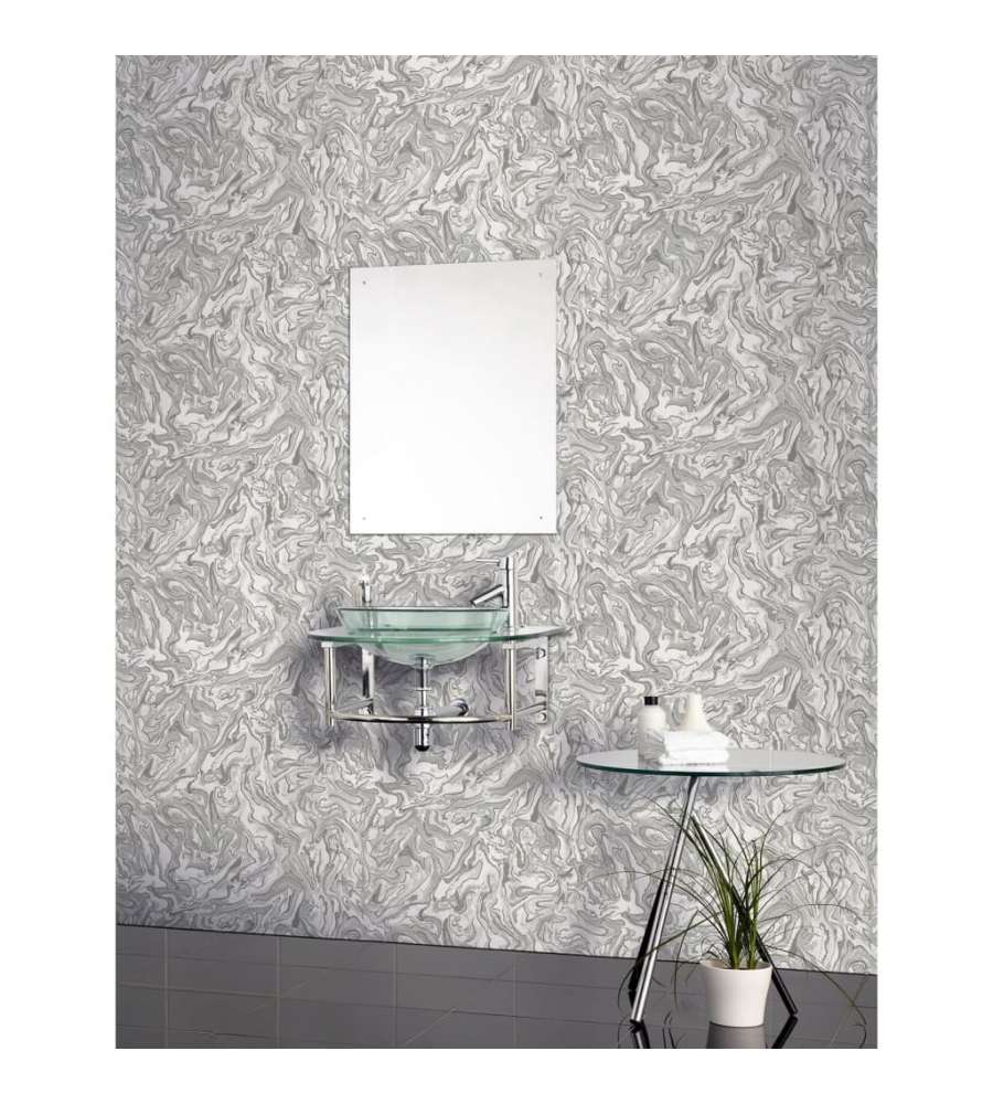 DUTCH WALLCOVERINGS Carta da Parati Liquid Marble Grigio