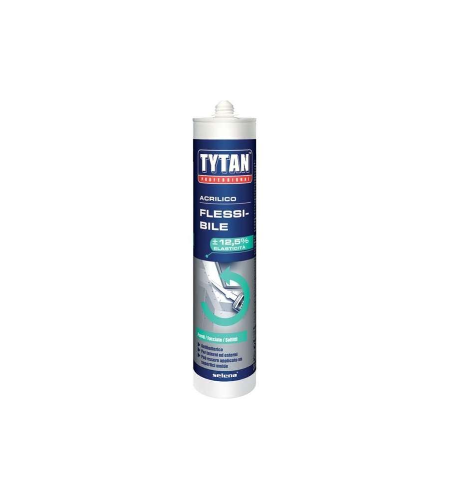Sigillante Acrilico Flessibile 12% bianco 300Ml Professionale per cartongessi