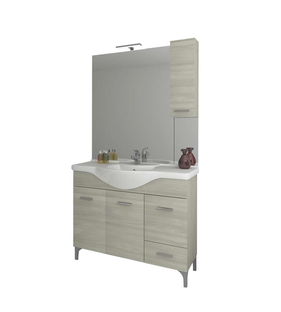 Savinidue Mobile Bagno Venere - Rovere Grigio - 106x50x191 cm