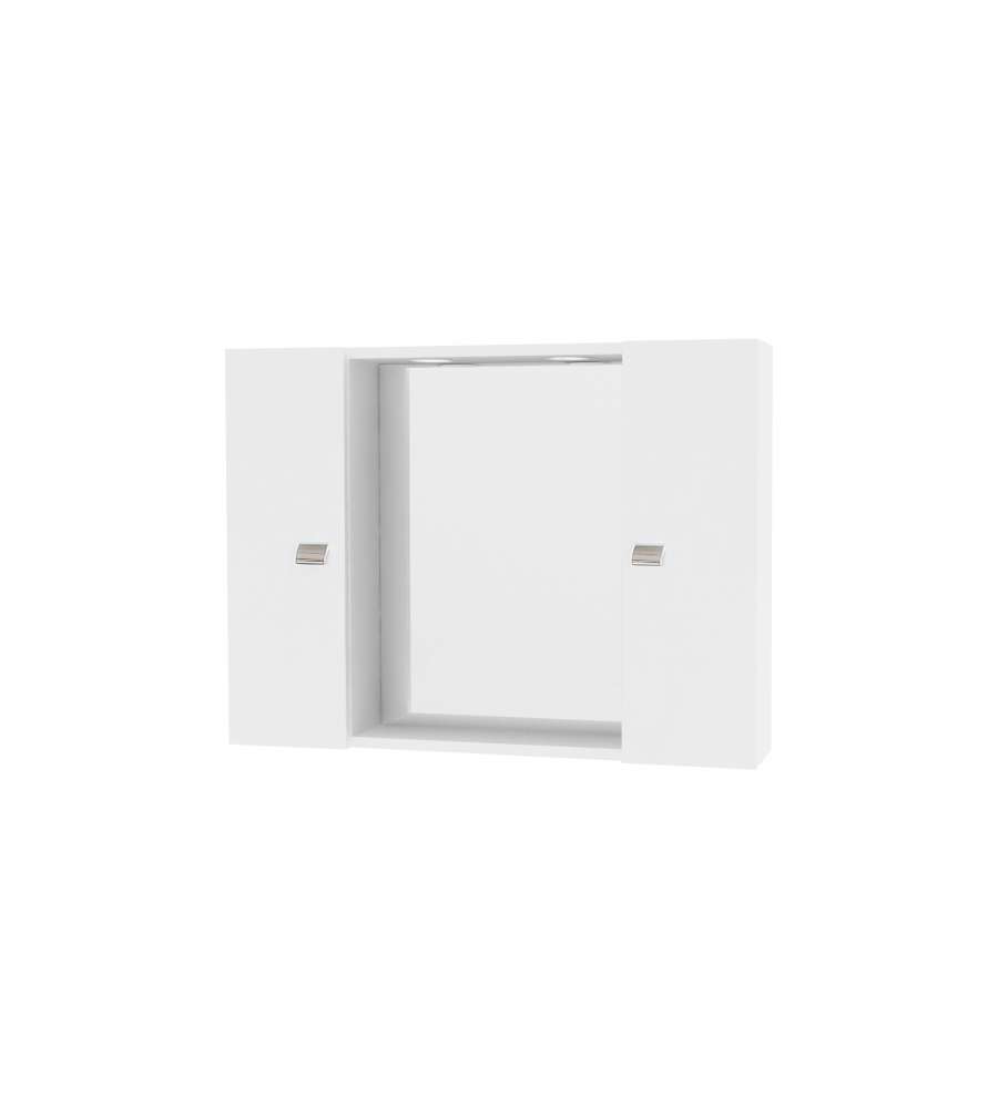 Savinidue Specchiera Bagno LED - Bianco Lucido - 77x57 cm