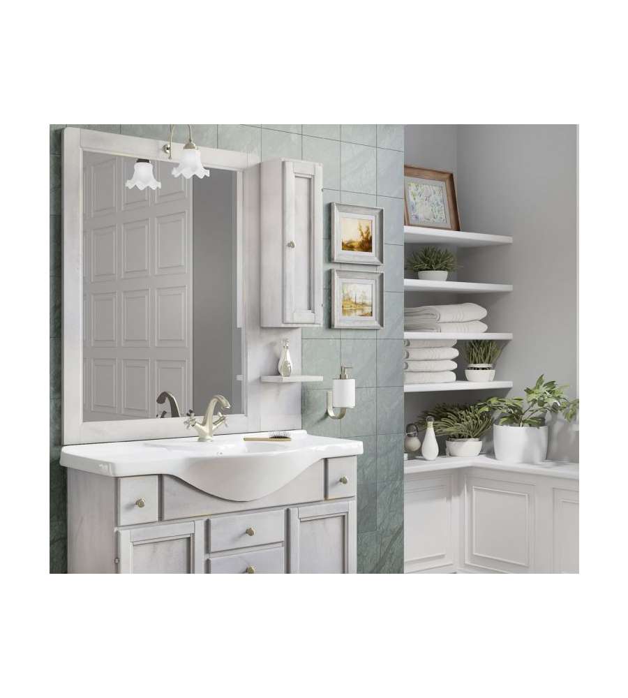 Savini Specchiera Bagno Illuminata - Decap Bianco - 80x104 cm