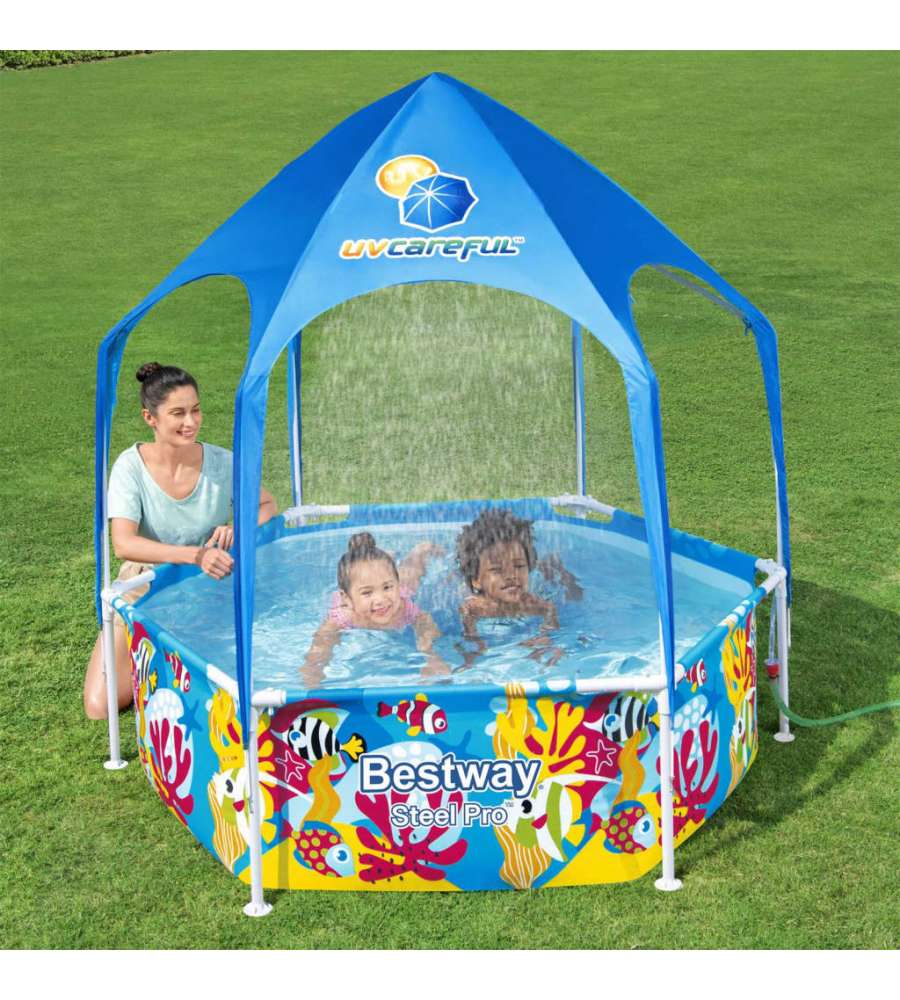 Bestway Piscina per Bambini Fuori Terra Pro Anti UV Acciaio 183x51cm