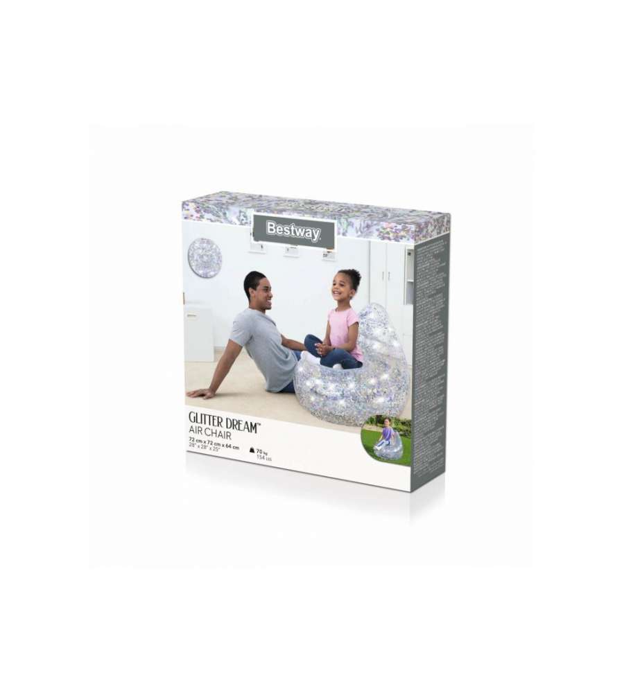 Poltrona pouf gonfiabile Glitter Dream