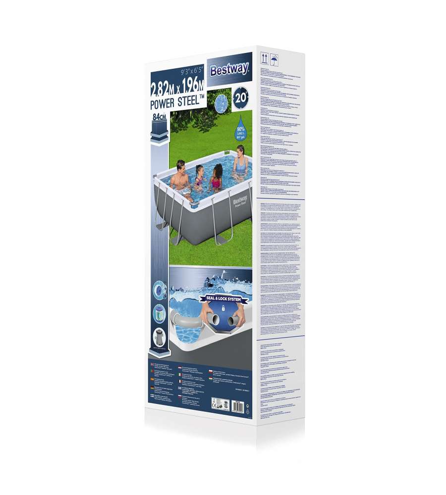 Bestway Piscina Rettangolare Power Steel - 282x196x84 cm
