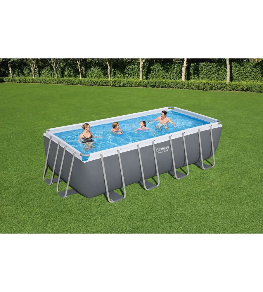 Bestway Piscina Power Steel - Rettangolare - 488x244x122 cm