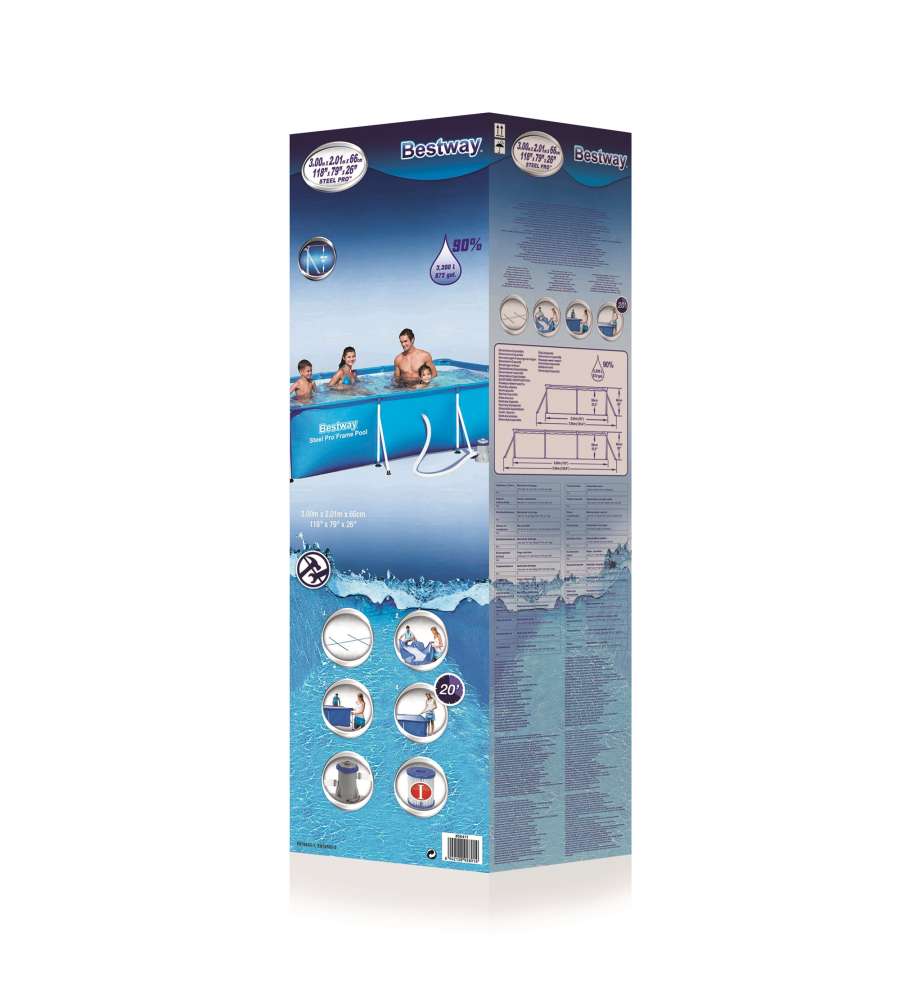 Piscina rettangolare Deluxe Splash Frame New