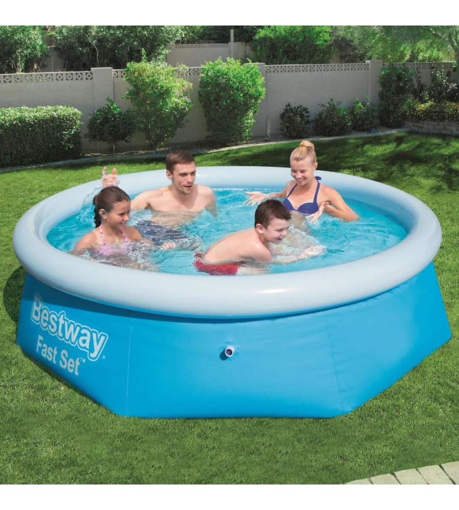 Bestway Set per Piscina Gonfiabile Fast Rotonda 244x66 cm 57265