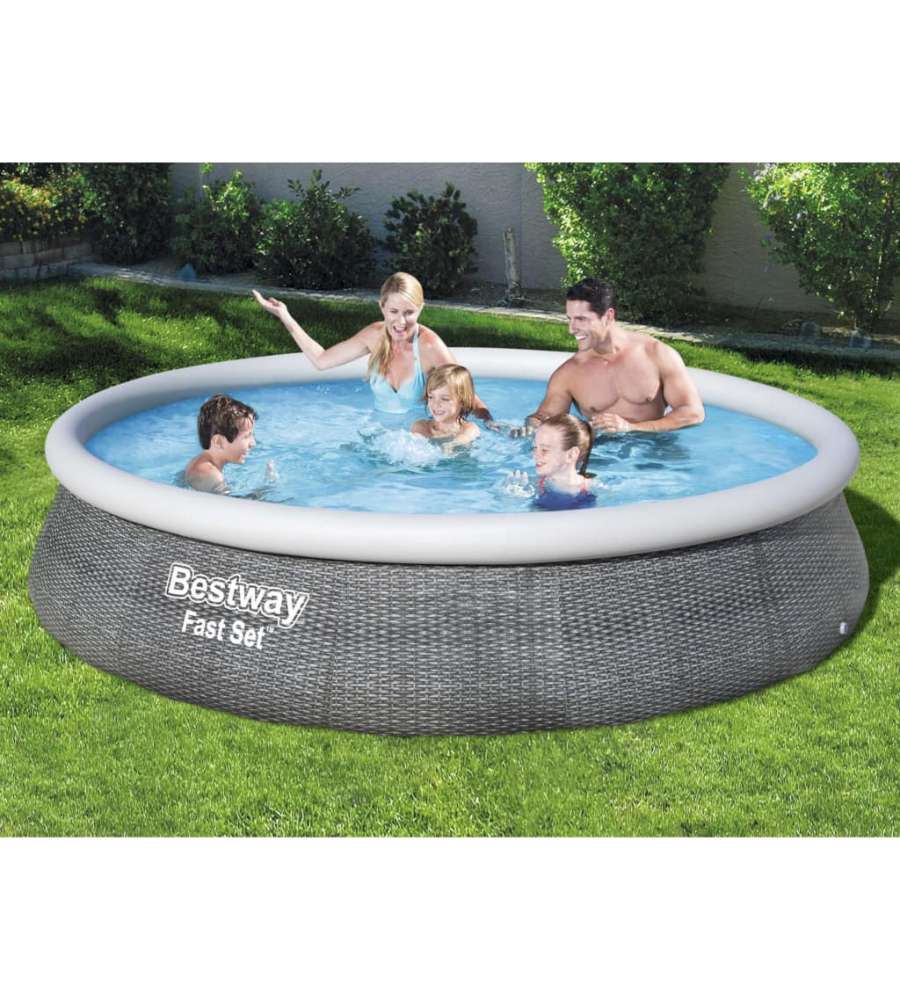 Bestway Set Piscina Gonfiabile Fast con Pompa 396x84 cm