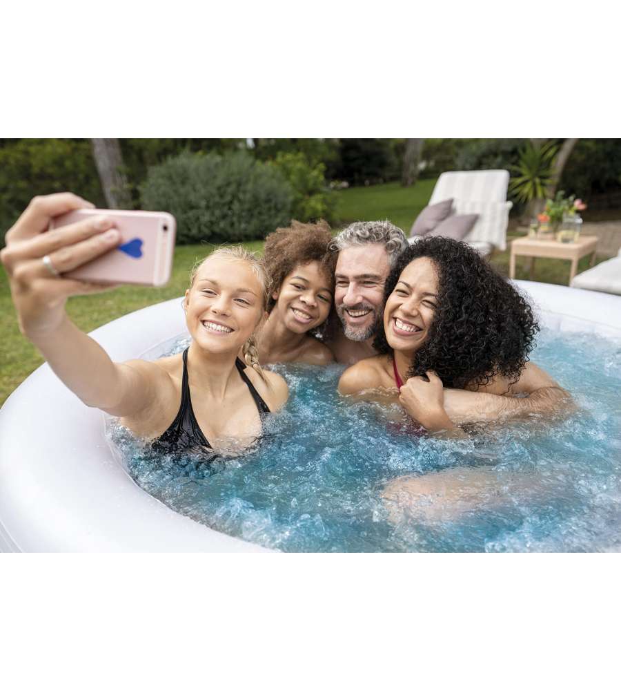 Bestway Piscina Spa Gonfiabile Lay-Z-Spa Cancun - Grigio - 180x66 cm
