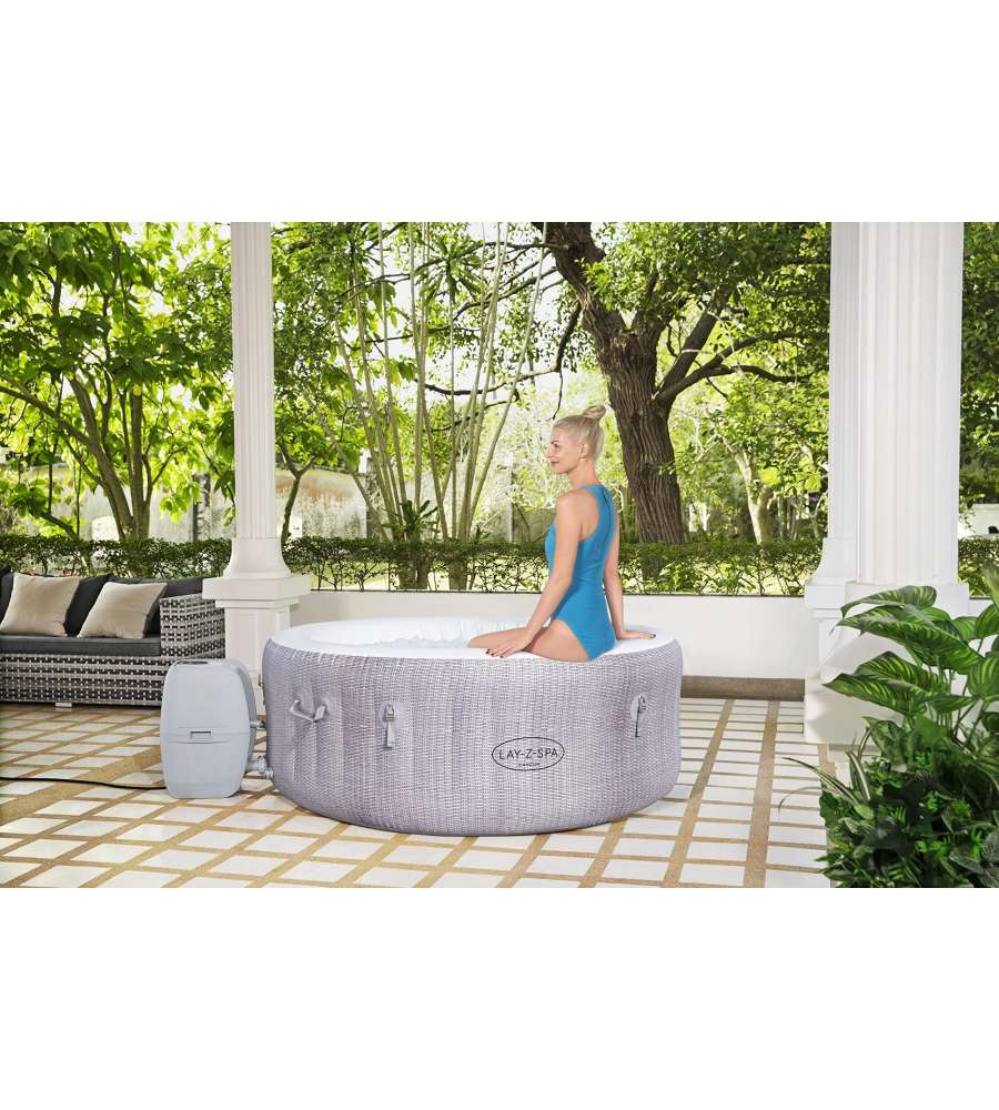 Bestway Piscina Spa Gonfiabile Lay-Z-Spa Cancun - Grigio - 180x66 cm