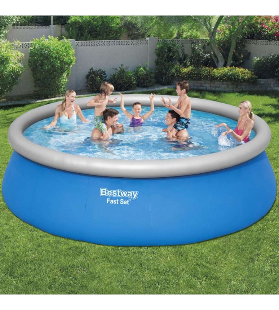 Bestway Set per Piscina Gonfiabile Fast Set Rotonda 457x122 cm