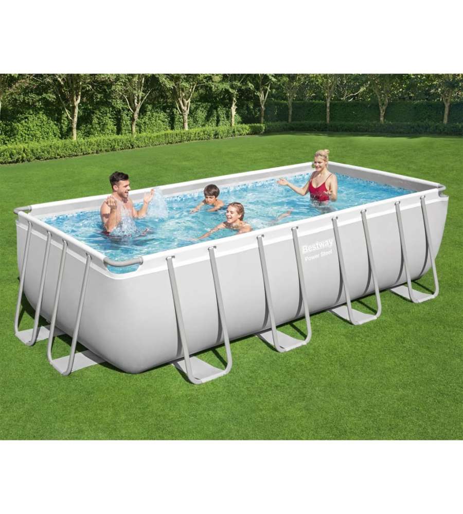 Bestway Power Steel Set Piscina Rettangolare 488x244x122 cm