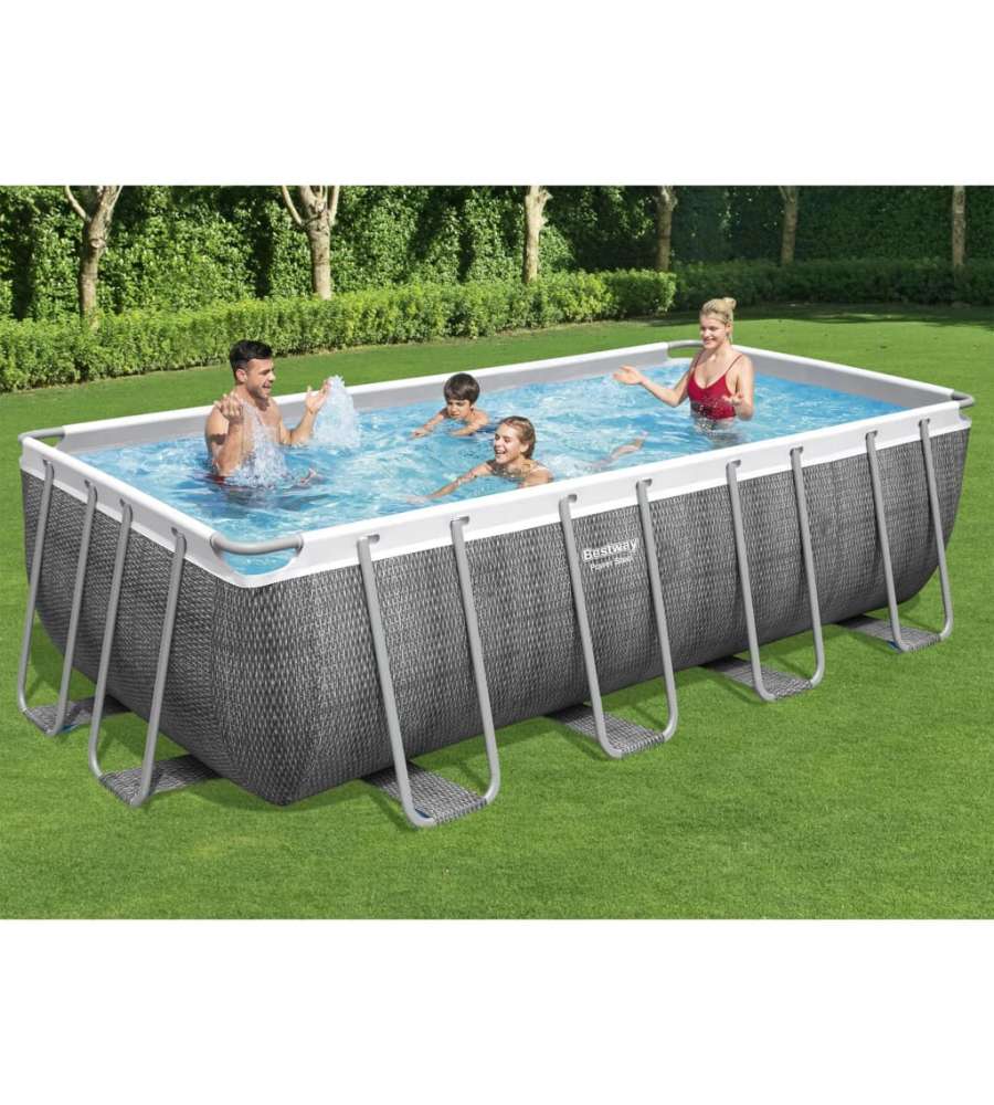 Bestway Power Steel Set Piscina Rettangolare 488x244x122 cm