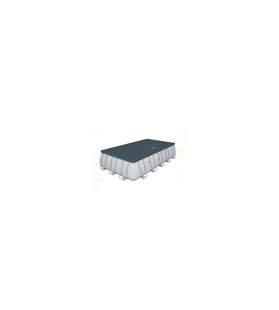 Bestway Telo Copripiscine Steel Rettangolare - Grigio - 732x366 cm