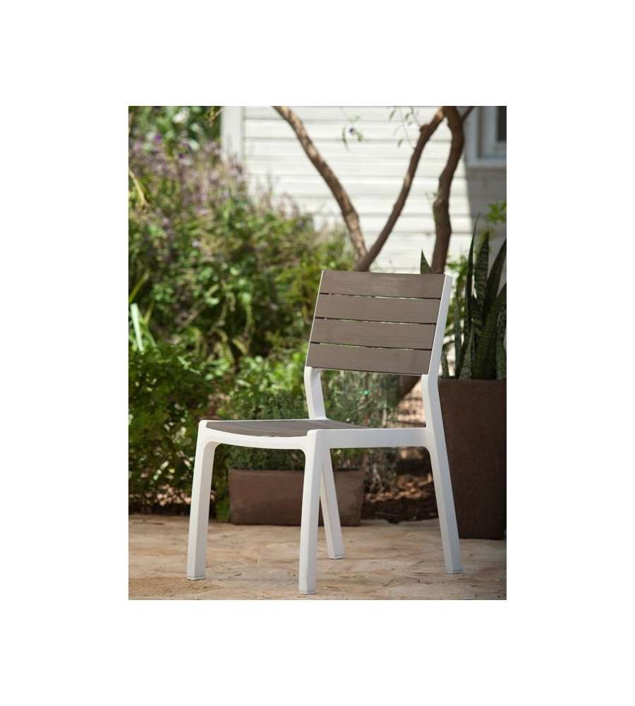 Keter Sedia da Giardino Harmony - Grafite/Bianco - 47x60x86 cm