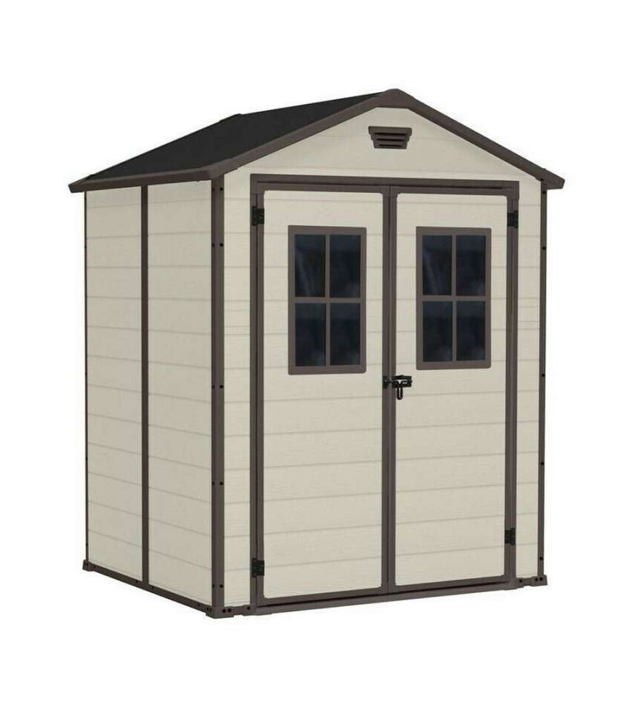 Casetta Manor Beige 185x152x226h con finestre frontali Keter
