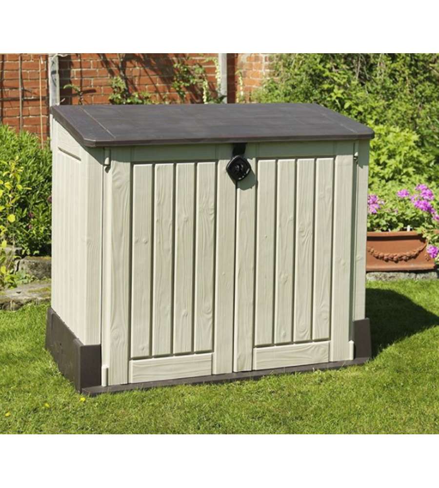 Keter Baule Porta Attrezzi in Resina Store-It-Out - Beige Effetto Legno - 845L