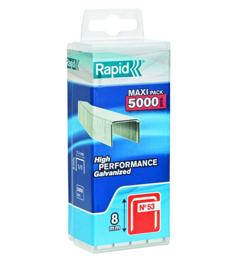 Rapid Graffe a Filo Sottile - Acciaio Zincato - 5000 pezzi