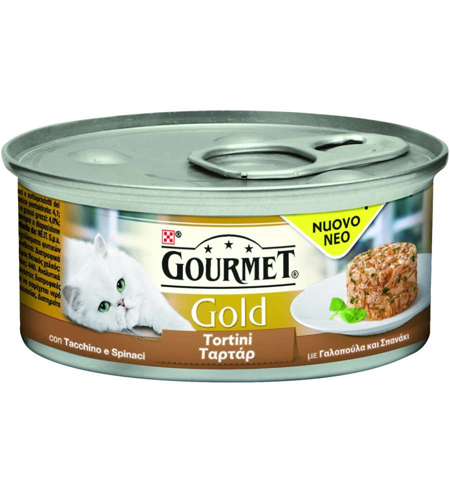 Gourmet Umido per Gatto - Tortini Tacchino e Spinaci - 85g