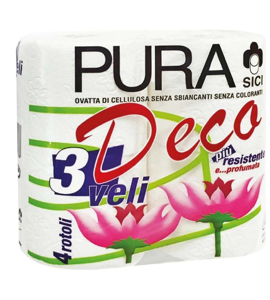 Carta igienica deco 3 veli 4 rotoli