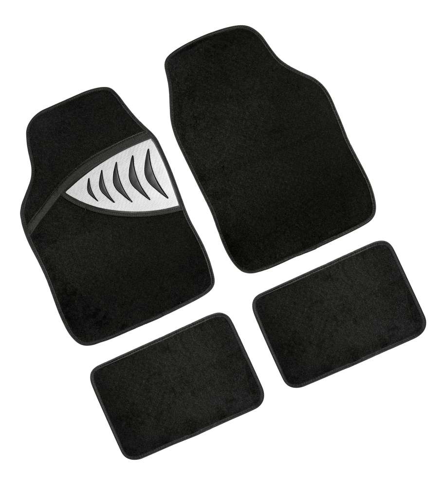Tappetini Universali Exus Moquette Nera 4 pezzi