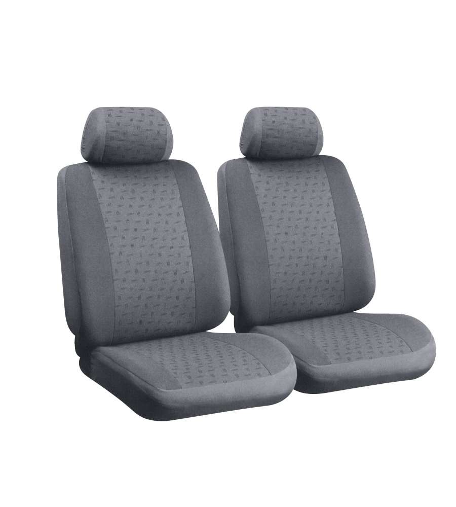 Glamur, Coppia Coprisedili Anteriori In Jacquard, Universali - Grigio
