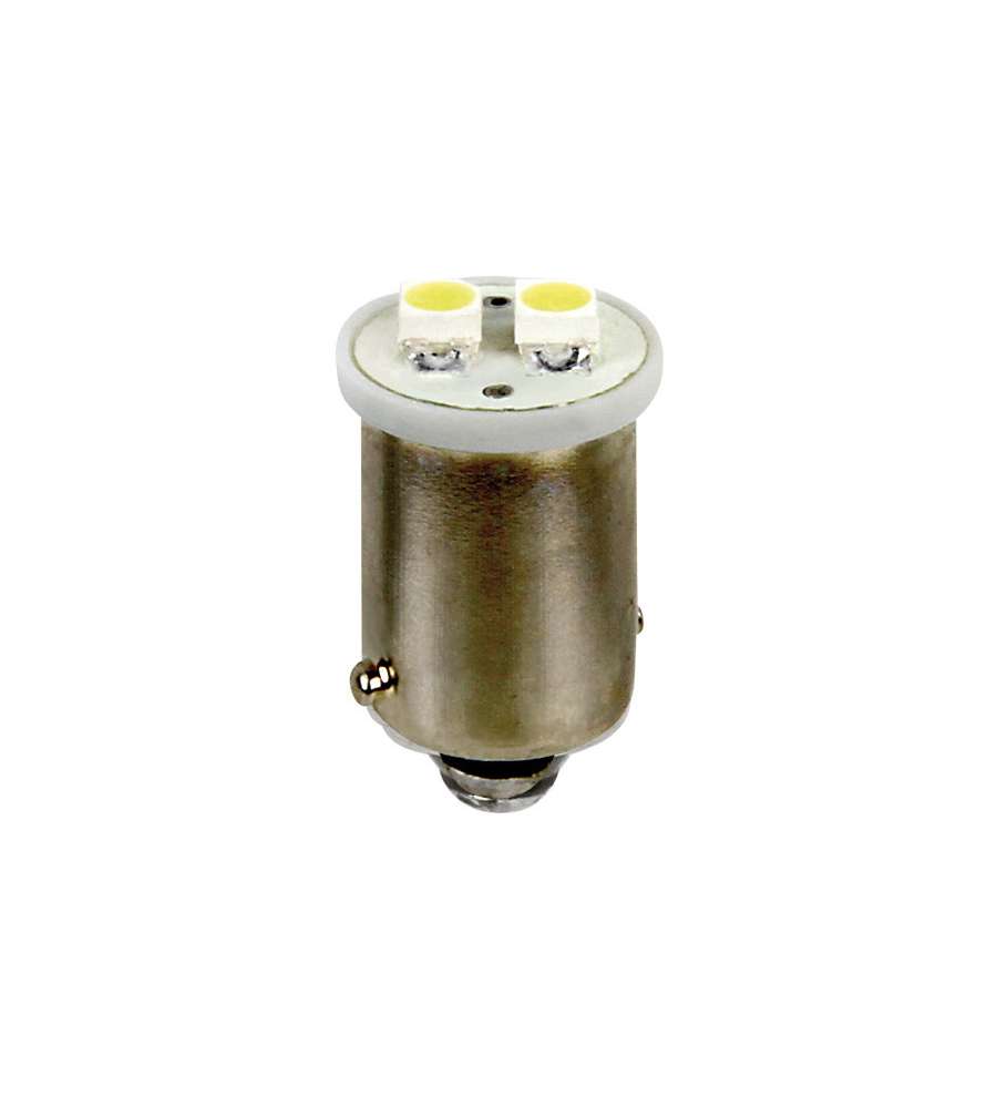 12V Hyper Luce Led 6 - 2 Smd X 3 Chips - Ba9S - 2 Pz  - D/Blister - Bianco