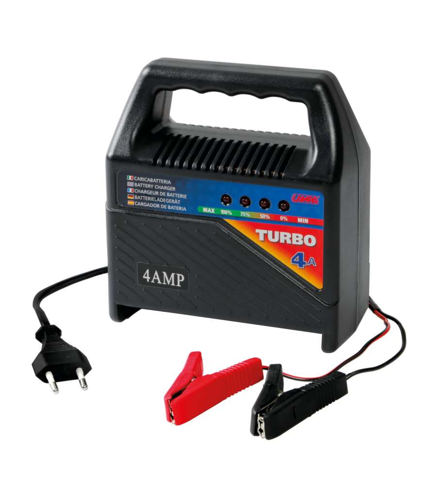 Lampa Caricabatteria Turbo 4 A - 12V - Protezione Sovraccarica