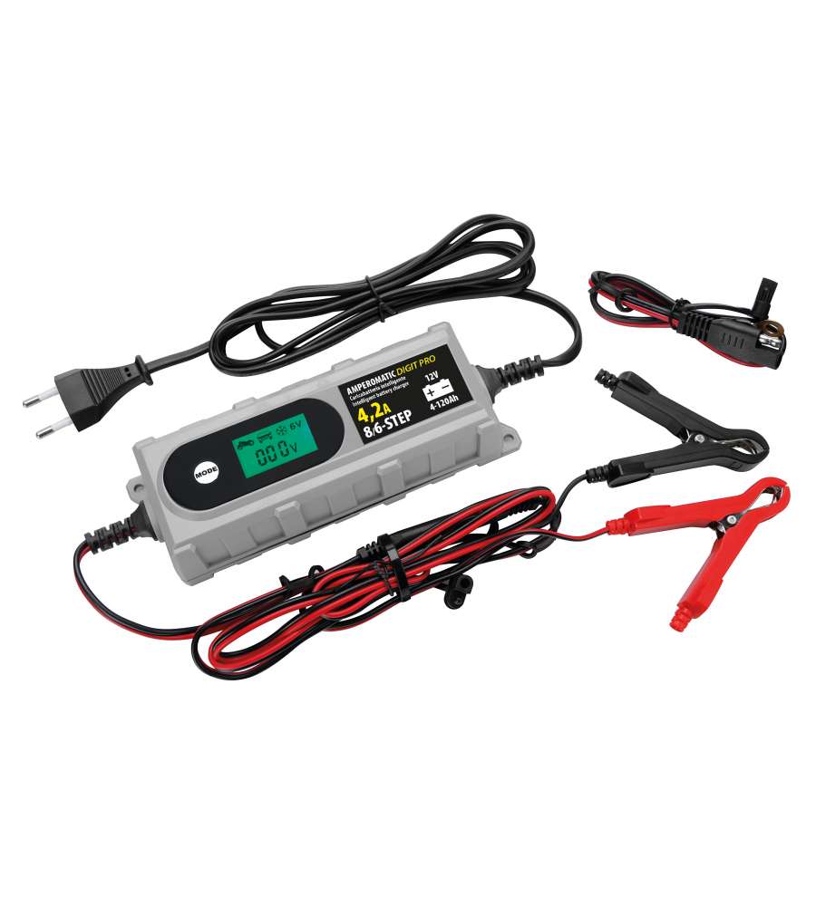 Amperomatic Digit Pro, Caricabatteria Intelligente, 12V - 4,2A