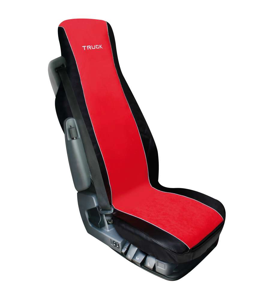 Elisa-2, Coprisedile In Poliestere E Skeentex Per Camion - Rosso/Nero