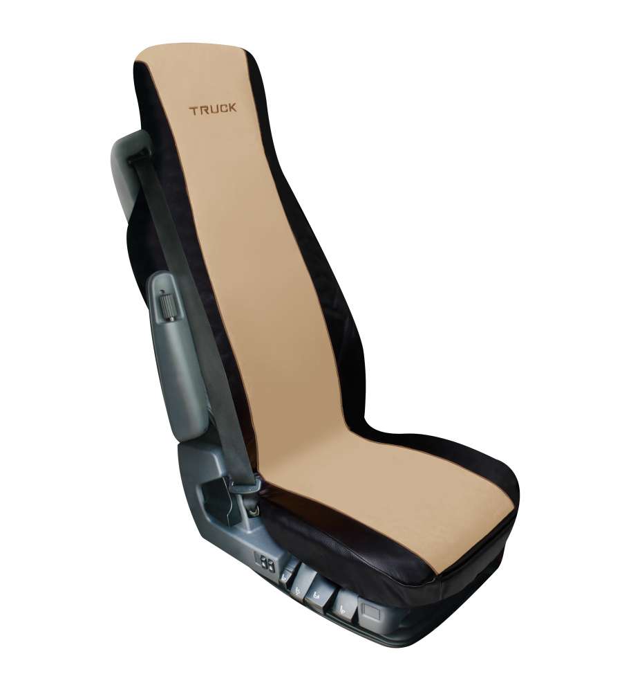 Elisa-2, Coprisedile In Poliestere E Skeentex Per Camion - Beige/Nero