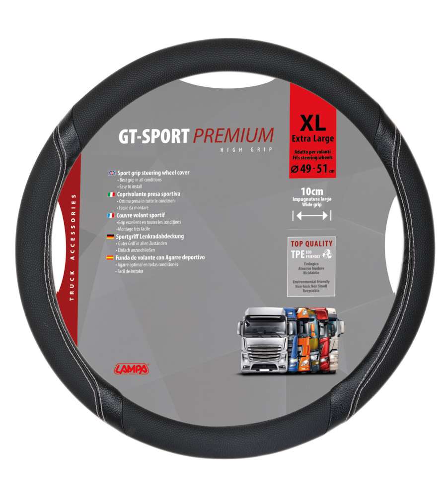 Gt-Sport, Coprivolante In Skeentex - Xl - D.49/51 Cm - Nero/Argento
