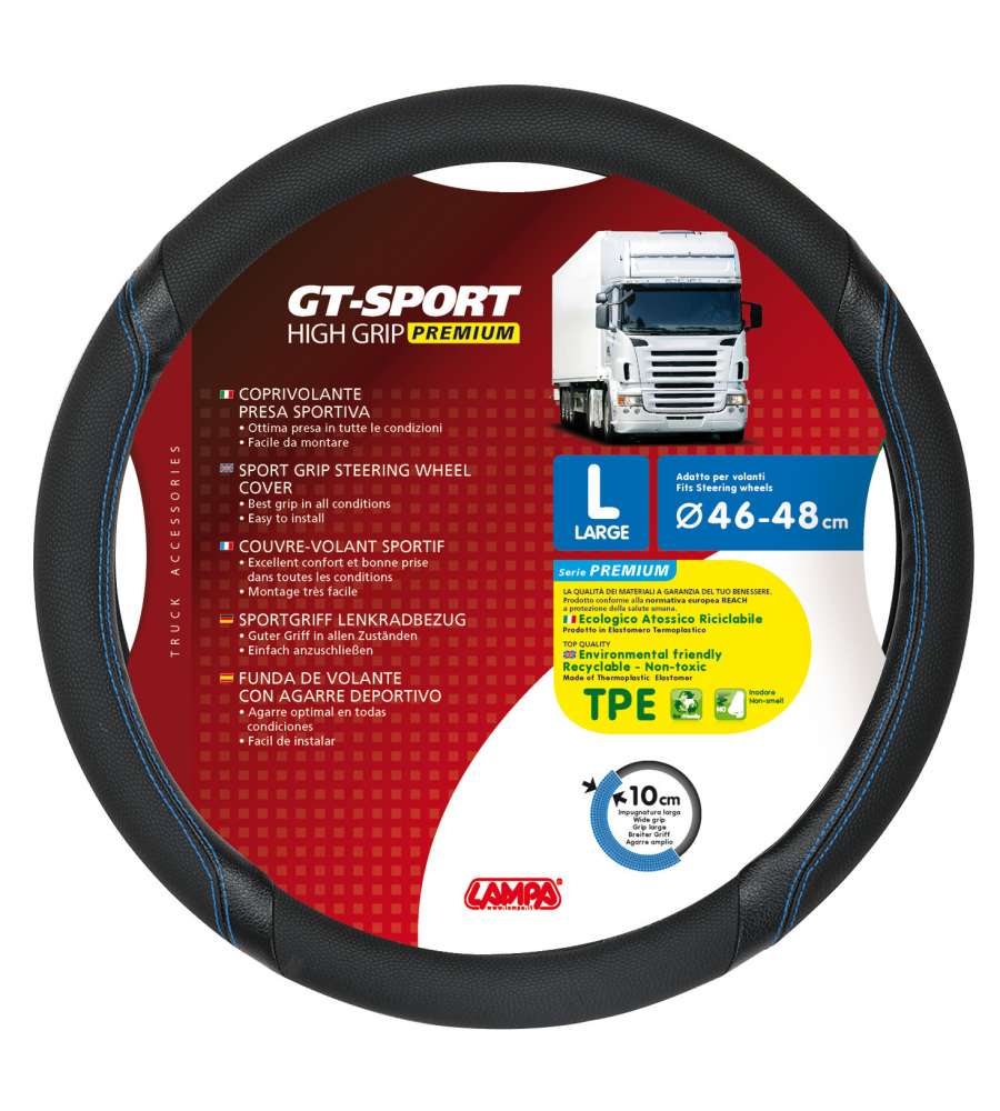 Gt-Sport, Coprivolante In Skeentex - L - D.46/48 Cm - Nero/Blu