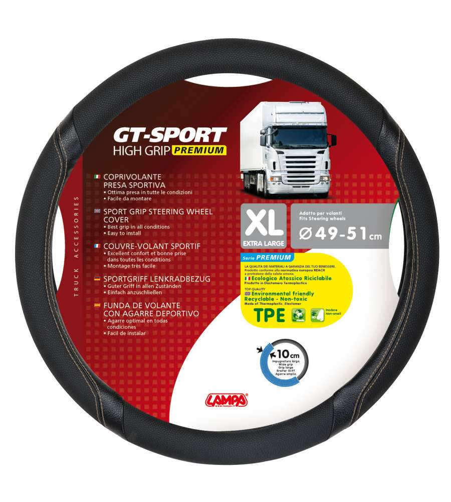 Gt-Sport, Coprivolante In Skeentex - Xl - D.49/51 Cm - Nero/Beige