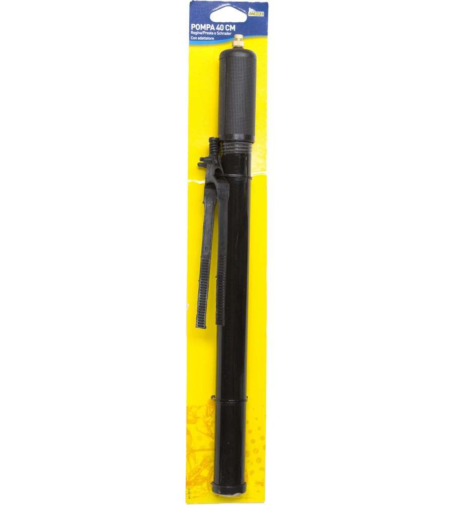 Pompa gonfiaggio ruote bici in plastica aggancio al telaio 40cm