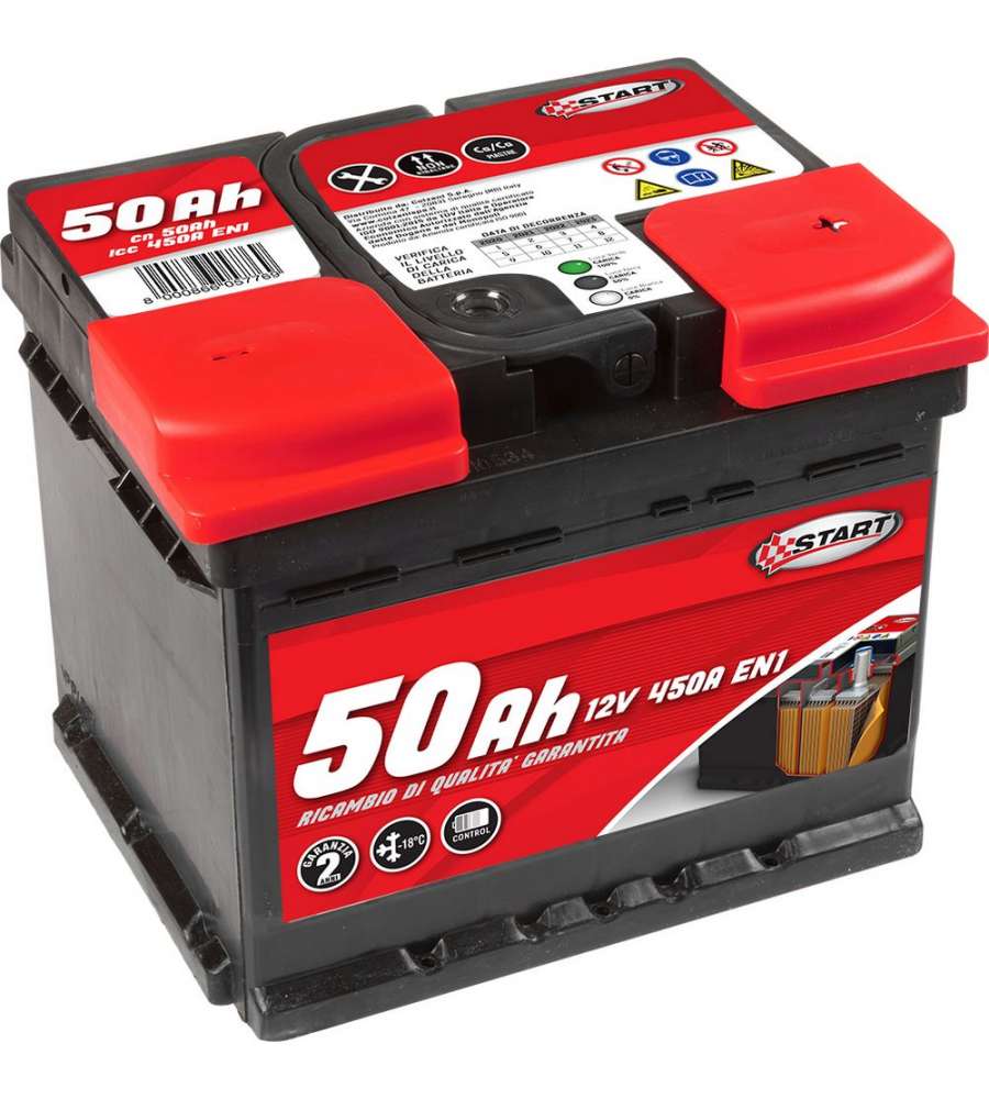 Batteria Auto 50AH 12V 450A polo positivo destro Casetta L1