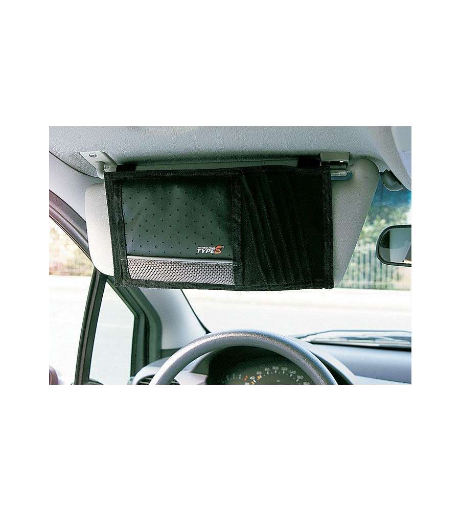Tasca portadocumenti e cd al parasole per auto