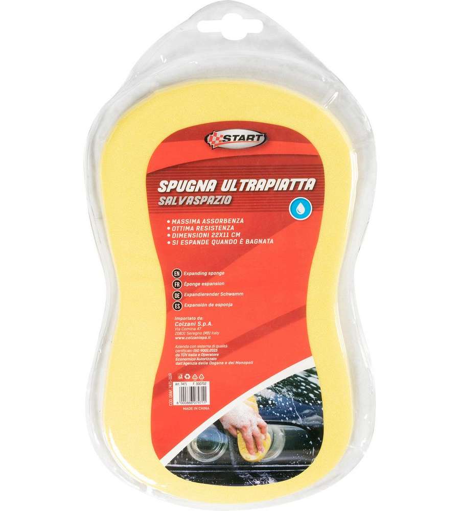 Spugna ultrapiatta salvaspazio 22x11 cm massima assorbenza