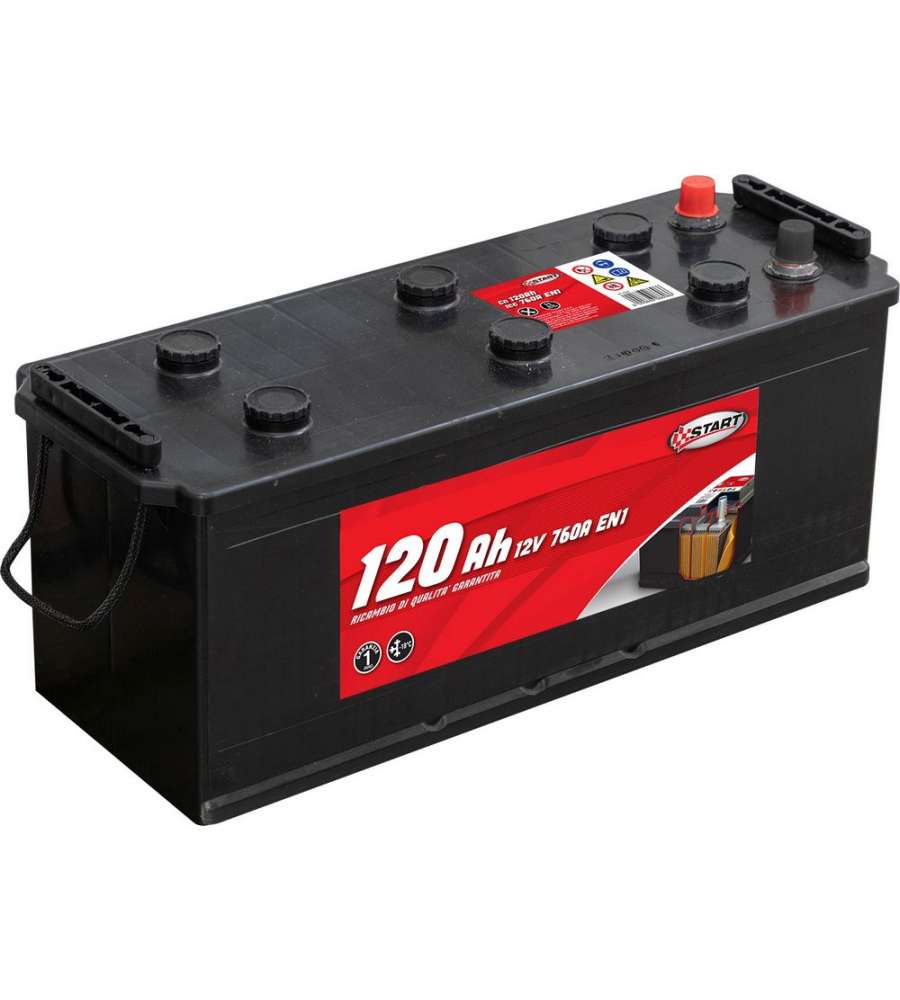 Batteria autocarro e trattori 120Ah 12V 760A polo positivo destro