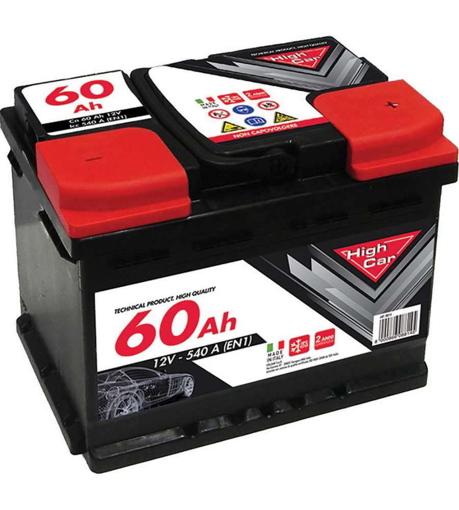 Batteria Auto da 60AH 540A 12V polo positivo destro cassetta L2.