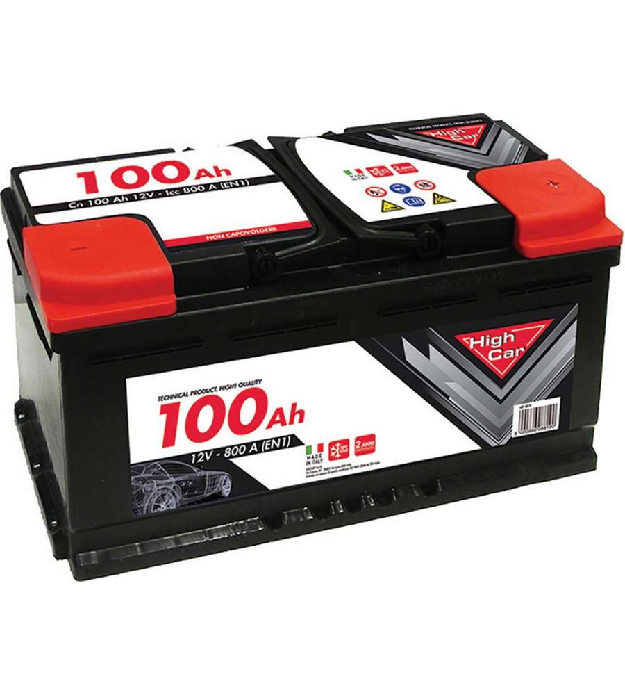 Batteria auto L5 100AH 12V 800A Polo positivo destra