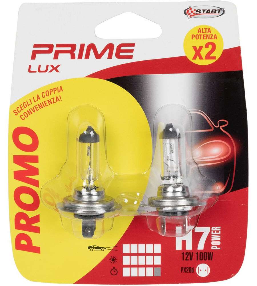 Coppia di lampadine auto alogene H7 12V 100W PX26d