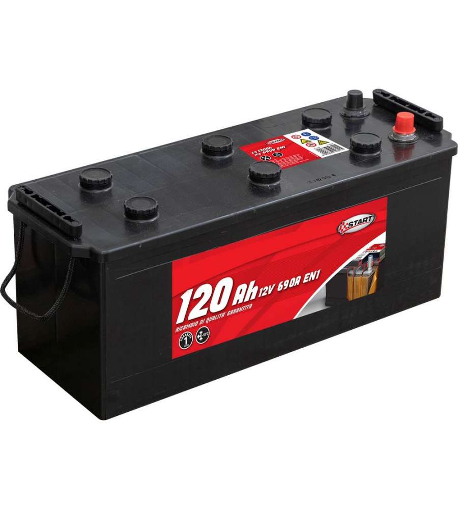 Batteria per autocarro e trattori 120Ah 12V 690A polo positivo sinistro