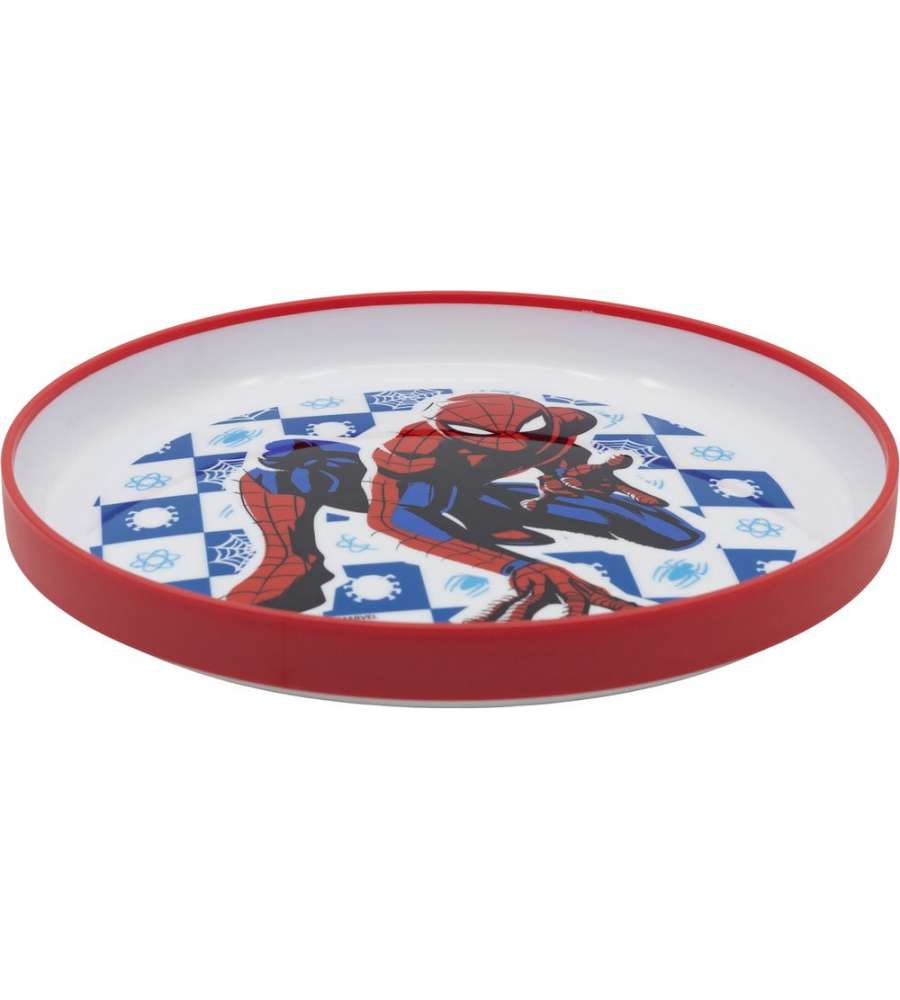 Piatto piano per bambini in plastica Spiderman