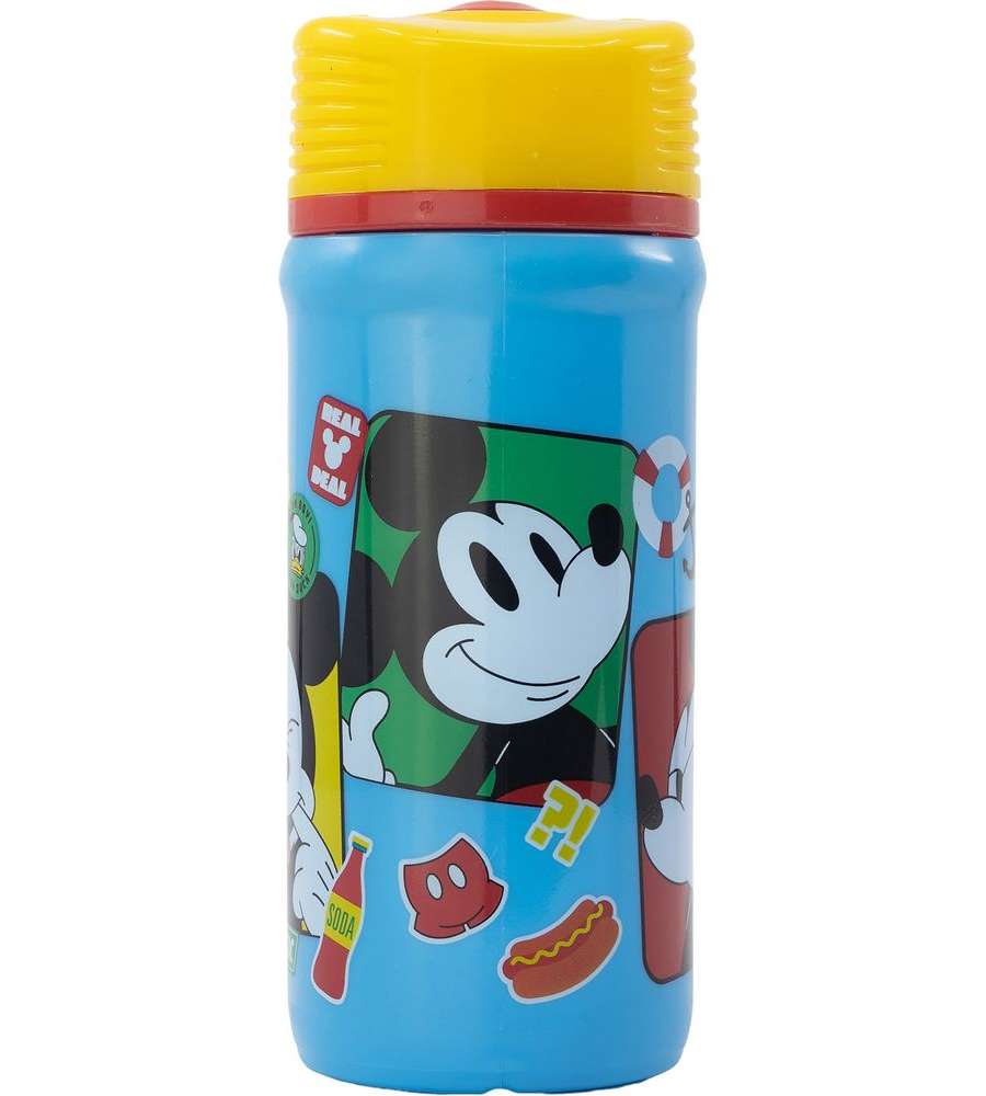 Borraccia 390 ml con chiusura antigoccia in plastica per bambini Mickey Mouse
